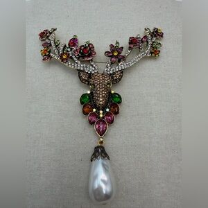 Daus Inspired Rhinestone Deer brooch